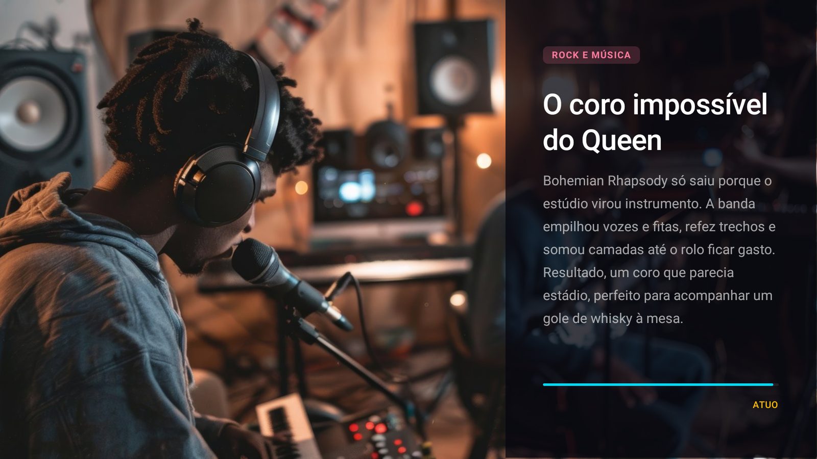 Peça editorial sobre música na TV da Fabrik7